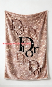Luxury Dior Glitter Flannel Throw Blanket D076
